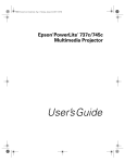 Epson PowerLite 737c User`s guide