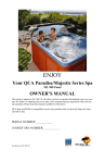 QCA Spa  Paradise Series Owner`s manual
