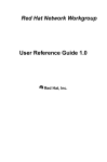 Red Hat Network Workgroup User Reference Guide 1.0