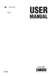 Zanussi ZCV550 User manual