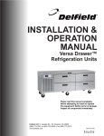 Delfield Versa Drawer Specifications