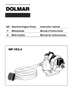 Dolmar GB GASOLINE ENGINE PUMP MP-352.4 Instruction manual