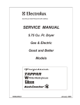 Electrolux EWMGD65HIW - 8.0 cu. Ft. Gas Dryer Service manual
