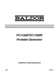Baldor PC1100R Owner`s manual