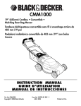 Black & Decker CMM1000 Instruction manual
