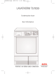 AEG LAVATHERM T57830 Operating instructions