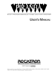 Rocktron PIRANHA User`s manual