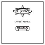 Mesa/Boogie FLUX-FIVE Owner`s manual
