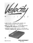 Blaupunkt Velocity V7000 Specifications