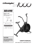 Sears DT1000 831.288261 User`s manual