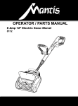 Mantis 8112 Operator`s manual