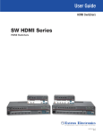 Extron electronics SW HDMI Series User guide