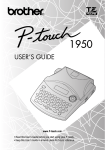 Brother P-Touch 2300 User`s guide