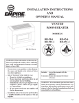 Empire Comfort Systems RH-65-6 Owner`s manual
