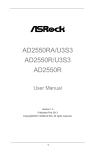 ASROCK AD2550R/U3S3 User manual