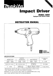 Makita IMPACT DRIVER 6950 Instruction manual