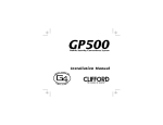 Clifford GP500 Installation manual