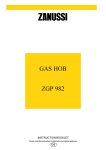 Zanussi ZGP 982 Technical data