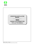 Cervis TM70 Installation manual