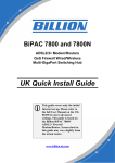 Billion BiPAC 7800(N) Install guide