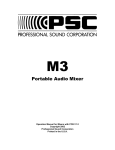 Professional Sound Corporation M 8 Specifications