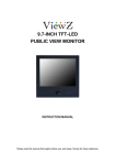 ViewZ 9.7-INCH TFT-LED Instruction manual