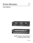 Extron electronics DXP 44 SDI Operating instructions