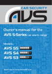 AVS AVS S3 Owner`s manual