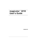 Minolta magicolor 2210 User`s guide