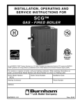 Burnham SCG Operating instructions