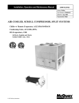 McQuay ACZ 055A Unit installation