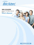 Air Live WN-220ARM User`s manual