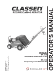 Classen TR-20B T Operator`s manual