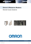 Omron & Westermo Modems