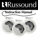 Russound SP523.1 Instruction manual