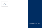 Acura Music Link User`s guide