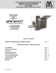 APW Wyott -48H Specifications