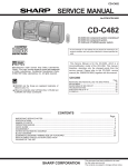 Sharp CD-C482 Service manual