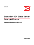 Brocade Communications Systems BROCADE 4424 BLADE SERVER 53-1000571-01 Technical data