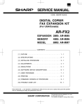 Sharp AR-FX2 Specifications