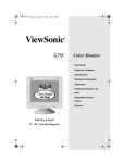 ViewSonic G75F User guide