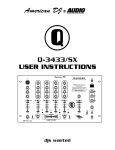 American Audio Q-3433 SX Specifications