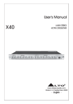 Alto X40 User`s manual