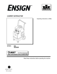 Windsor ENSIGN E50 10070090 Operating instructions