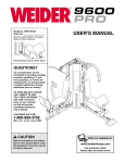 Weider WESY59100 User`s manual