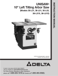 Delta 36-L51X Instruction manual