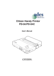 Citizen PD-04 User`s manual