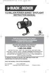 Black & Decker Power Series 90558474 Instruction manual