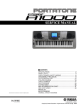 Yamaha Portatone PSR A1000 Service manual