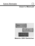 Broadcast Tools SS 4x4 Stereo Audio Matrix Switcher INC User`s manual